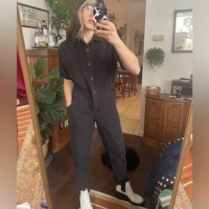 Black boiler suit